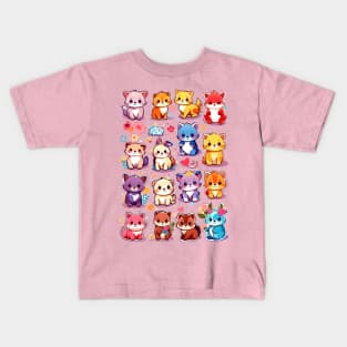 Cute Cat Illustration Lover Gift Kids T-Shirt